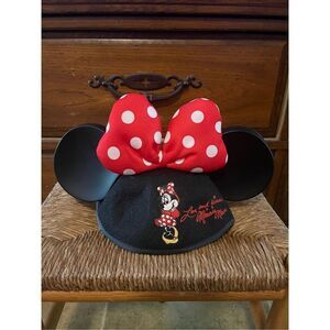 Disney Theme Parks Minnie Mouse Polkadot Ears Hat Youth Sz